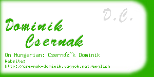 dominik csernak business card